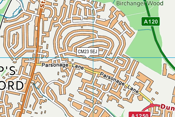CM23 5EJ map - OS VectorMap District (Ordnance Survey)