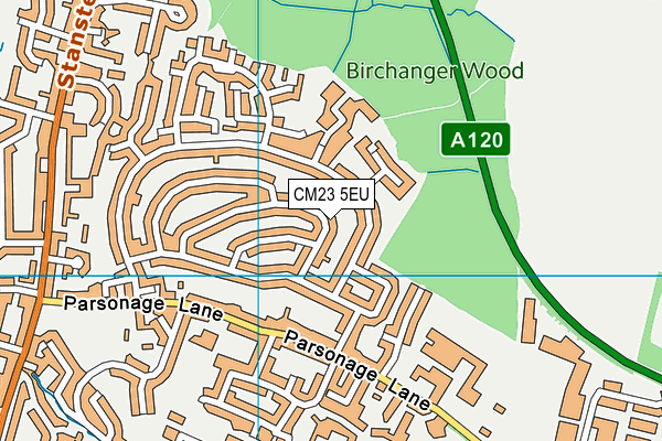 CM23 5EU map - OS VectorMap District (Ordnance Survey)
