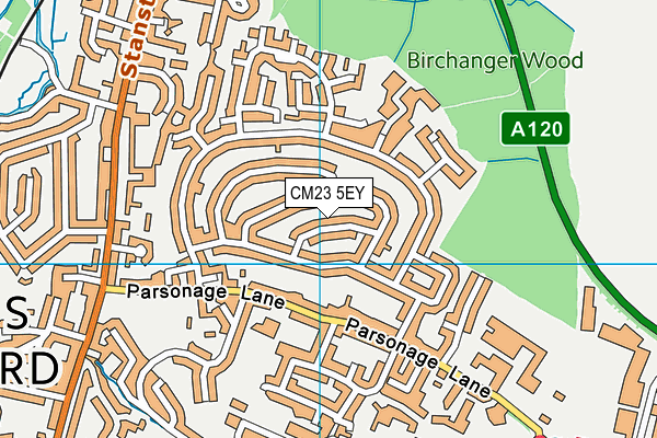 CM23 5EY map - OS VectorMap District (Ordnance Survey)