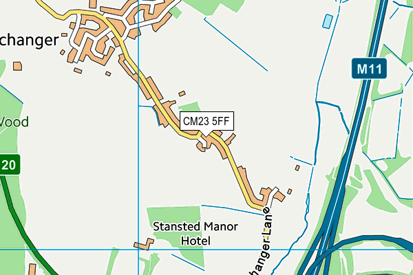 CM23 5FF map - OS VectorMap District (Ordnance Survey)
