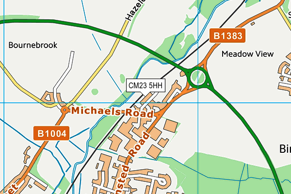 CM23 5HH map - OS VectorMap District (Ordnance Survey)