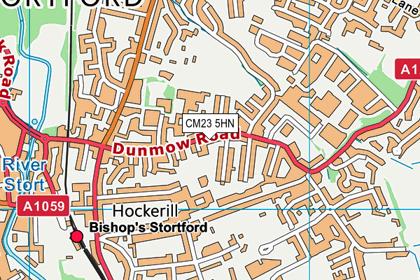 CM23 5HN map - OS VectorMap District (Ordnance Survey)