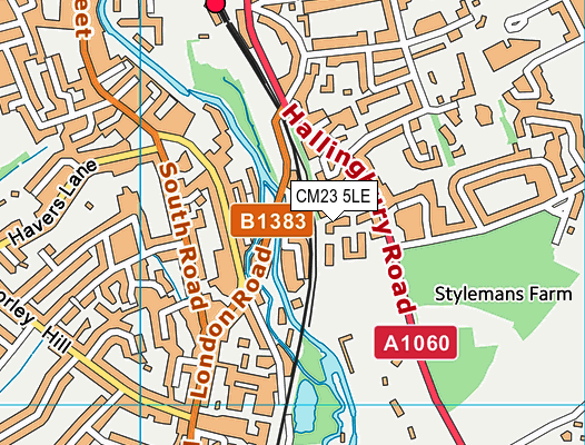 CM23 5LE map - OS VectorMap District (Ordnance Survey)