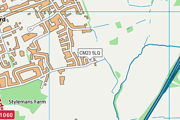 CM23 5LQ map - OS VectorMap District (Ordnance Survey)