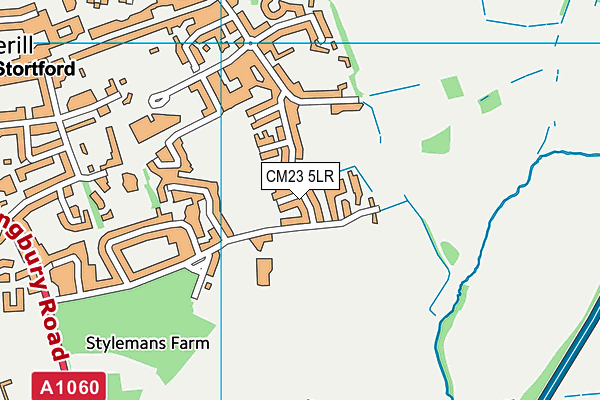 CM23 5LR map - OS VectorMap District (Ordnance Survey)
