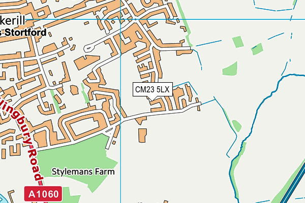 CM23 5LX map - OS VectorMap District (Ordnance Survey)