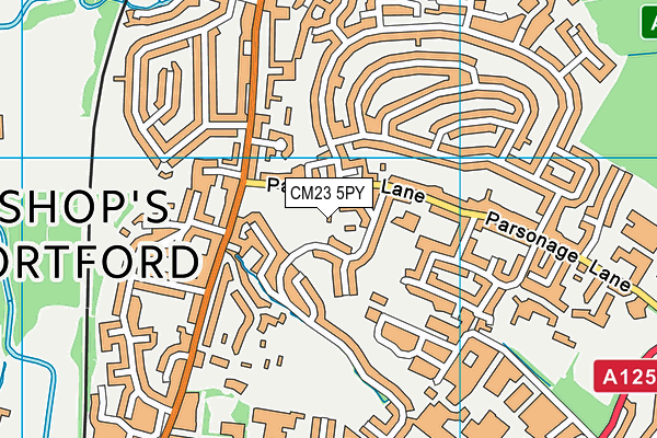 CM23 5PY map - OS VectorMap District (Ordnance Survey)