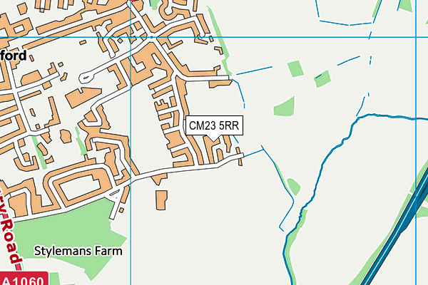 CM23 5RR map - OS VectorMap District (Ordnance Survey)