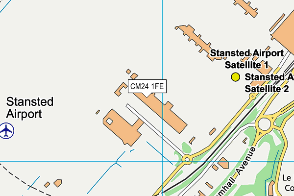 CM24 1FE map - OS VectorMap District (Ordnance Survey)