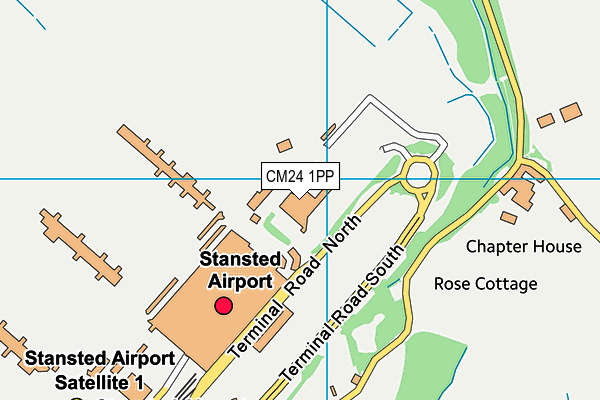 Pace Health Club (Stansted) map (CM24 1PP) - OS VectorMap District (Ordnance Survey)