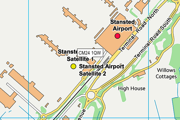Novotel (Stansted Airport) map (CM24 1QW) - OS VectorMap District (Ordnance Survey)
