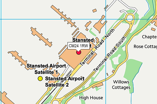 CM24 1RW map - OS VectorMap District (Ordnance Survey)