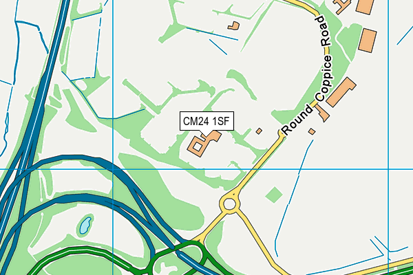 CM24 1SF map - OS VectorMap District (Ordnance Survey)