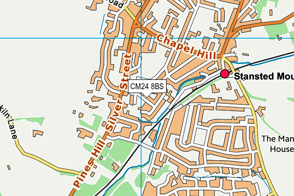 CM24 8BS map - OS VectorMap District (Ordnance Survey)