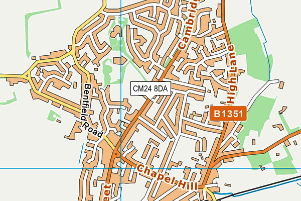 CM24 8DA map - OS VectorMap District (Ordnance Survey)