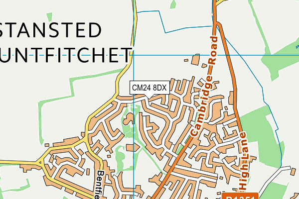 Bentfield Primary School and Nursery map (CM24 8DX) - OS VectorMap District (Ordnance Survey)