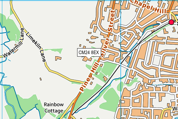 CM24 8EX map - OS VectorMap District (Ordnance Survey)