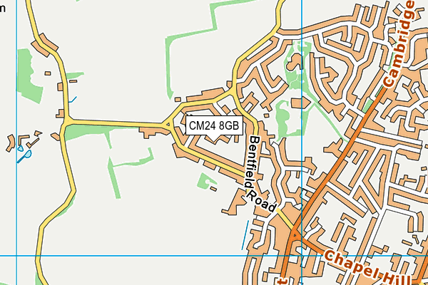 CM24 8GB map - OS VectorMap District (Ordnance Survey)