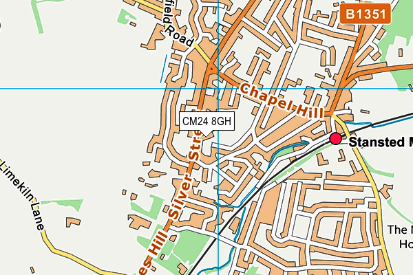CM24 8GH map - OS VectorMap District (Ordnance Survey)