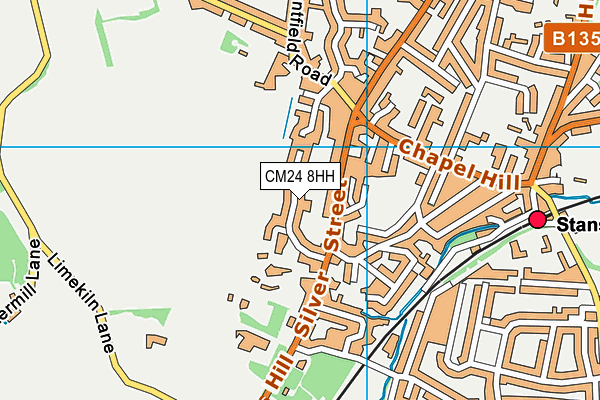 CM24 8HH map - OS VectorMap District (Ordnance Survey)