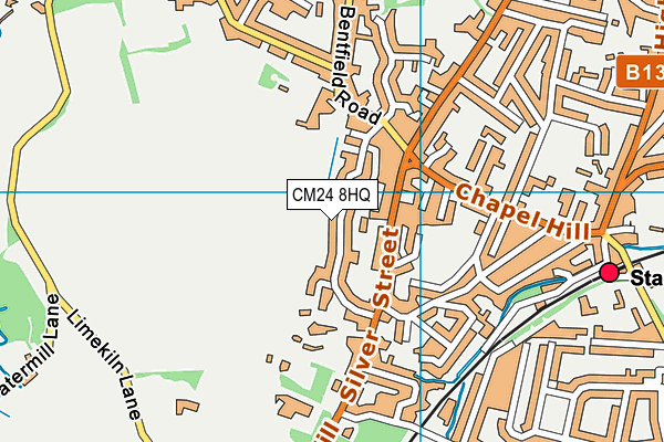 CM24 8HQ map - OS VectorMap District (Ordnance Survey)