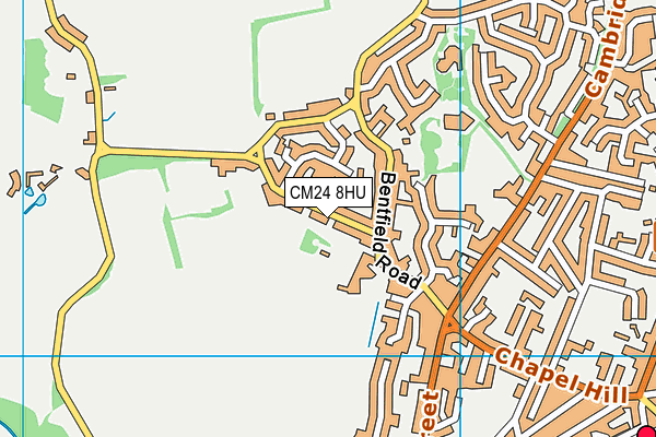CM24 8HU map - OS VectorMap District (Ordnance Survey)