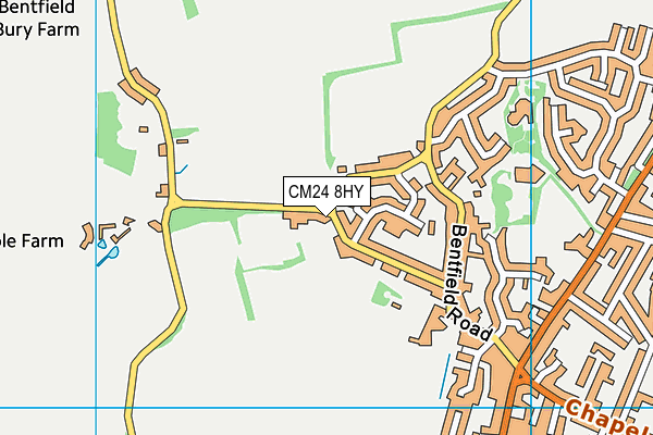 CM24 8HY map - OS VectorMap District (Ordnance Survey)