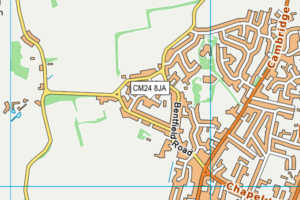 CM24 8JA map - OS VectorMap District (Ordnance Survey)