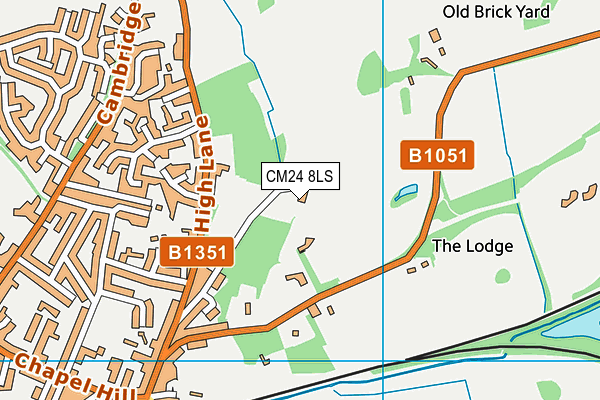 CM24 8LS map - OS VectorMap District (Ordnance Survey)