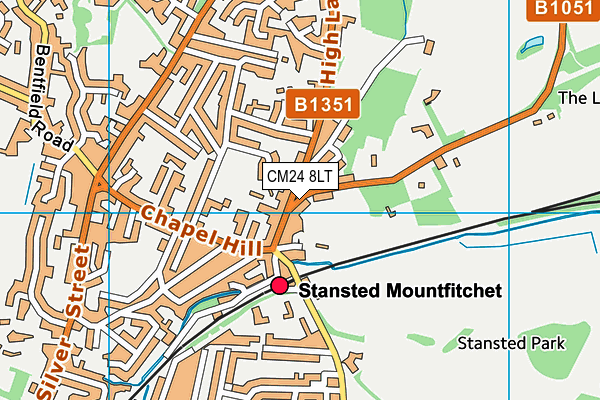 CM24 8LT map - OS VectorMap District (Ordnance Survey)