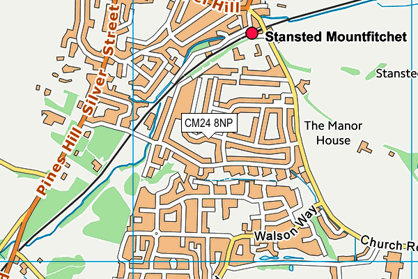 CM24 8NP map - OS VectorMap District (Ordnance Survey)