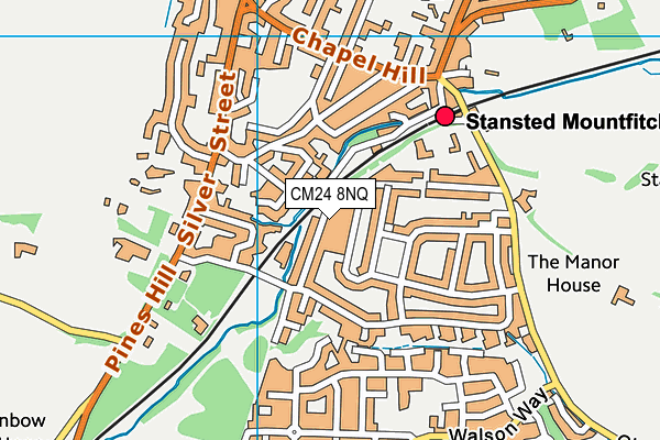 CM24 8NQ map - OS VectorMap District (Ordnance Survey)