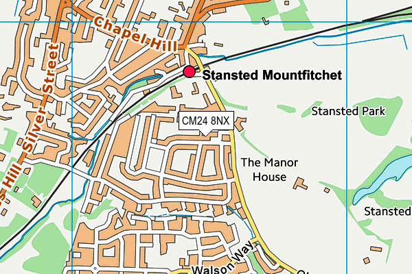 CM24 8NX map - OS VectorMap District (Ordnance Survey)