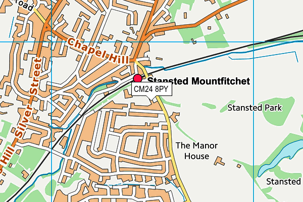 CM24 8PY map - OS VectorMap District (Ordnance Survey)