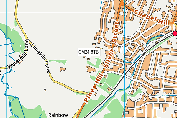 CM24 8TB map - OS VectorMap District (Ordnance Survey)
