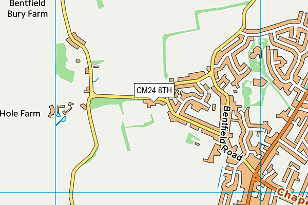 CM24 8TH map - OS VectorMap District (Ordnance Survey)