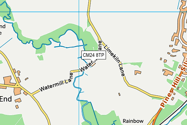 CM24 8TP map - OS VectorMap District (Ordnance Survey)