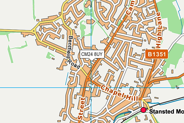 CM24 8UY map - OS VectorMap District (Ordnance Survey)