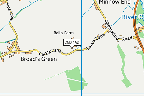 CM3 1AD map - OS VectorMap District (Ordnance Survey)