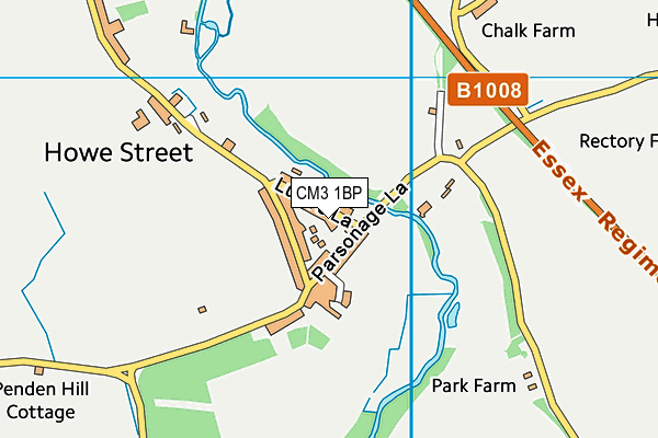 CM3 1BP map - OS VectorMap District (Ordnance Survey)