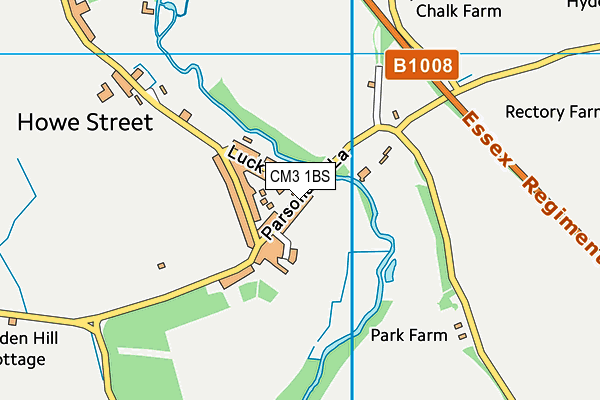 CM3 1BS map - OS VectorMap District (Ordnance Survey)