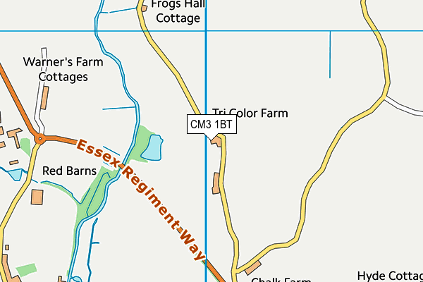 CM3 1BT map - OS VectorMap District (Ordnance Survey)