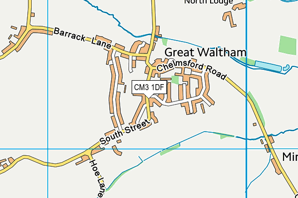Great Waltham Recreation Ground map (CM3 1DF) - OS VectorMap District (Ordnance Survey)