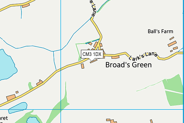 CM3 1DX map - OS VectorMap District (Ordnance Survey)