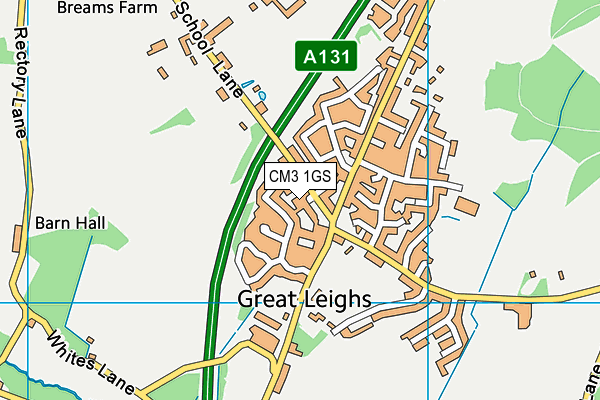 CM3 1GS map - OS VectorMap District (Ordnance Survey)