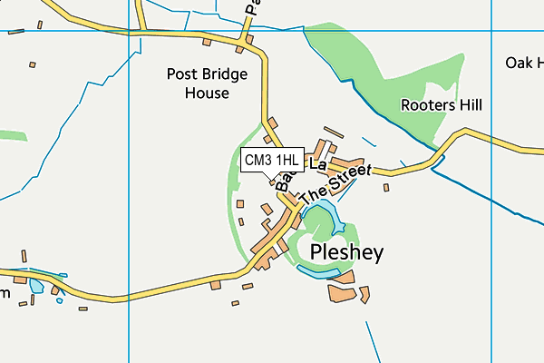 CM3 1HL map - OS VectorMap District (Ordnance Survey)