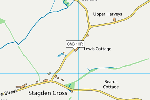 CM3 1HR map - OS VectorMap District (Ordnance Survey)