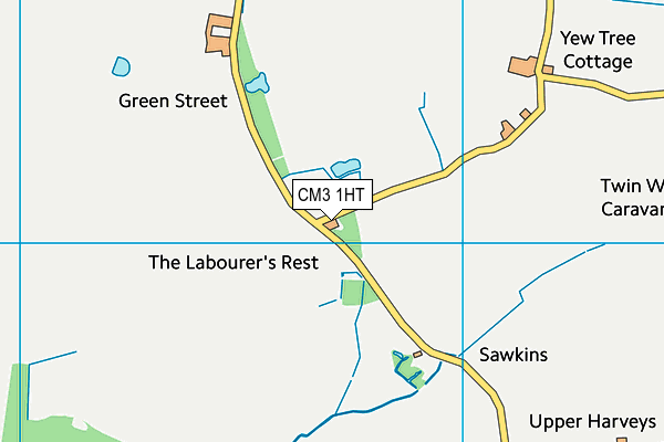 CM3 1HT map - OS VectorMap District (Ordnance Survey)