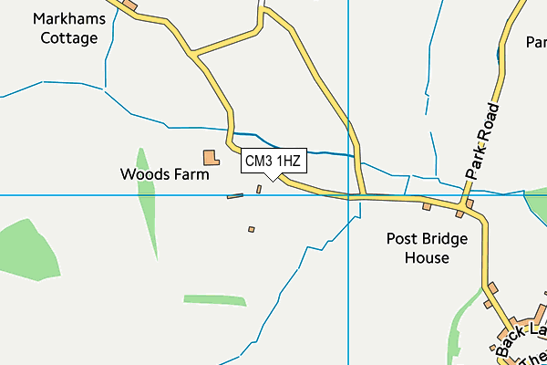 CM3 1HZ map - OS VectorMap District (Ordnance Survey)