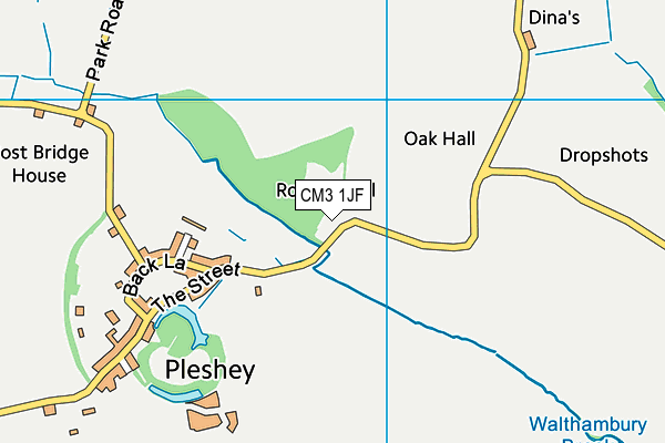 CM3 1JF map - OS VectorMap District (Ordnance Survey)